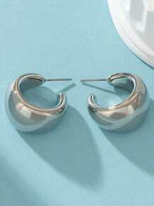 1 Pair Simple Round Hoop Earrings, Cross-Border Popular In Europe And America, Gift For Dating