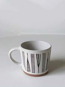 1pc Handmade Japanese-Style Vintage Ceramic Coffee Mug, High-Quality Oatmeal Breakfast Cup, Home Water Cup