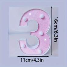 1 chiếc đèn chữ màu hồng, đèn trang trí ngày Valentine và Ngày của Mẹ, đèn chữ hình hoa phát sáng, ánh sáng trắng ấm, dùng pin, thích hợp trang trí ngày Valentine, tiệc sinh nhật, phòng ngủ, đám cưới, cầu hôn, họp mặt gia đình, Giáng sinh, trang trí nhà hàng, trang trí bó hoa, trang trí hộp quà bánh sinh nhật và nhiều dịp khác. - Hồng - Xem 14