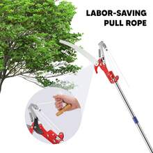 4m red splicing pole, branch pruning and pruning, high branch saw (10 sections)+2 pulleys - Rot - Übersicht 6