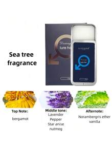 Perfume sólido de feromonas para mujeres y hombres, bálsamo sólido refrescante, perfume para citas y uso diario, un regalo ideal, notas florales escualano vegetal. - azul - Ver 6