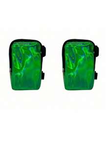 2PCS/Set Holographic Thigh Bag - Phone Holder Festival Bag For Women, Men - Iridescent Ankle Pouch - Reflective Carnival Bag Sports Bag Sport Bag Waterproof Bag Holiday Beach Travel Vacation Phone Case Waterproof Phone Case Phone Bag Summer Swimming Bag Swim Holiday Beach