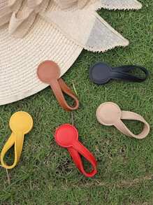 Fashionable Faux Leather Hat Clip, Magnetic Design, Can Be Fixed On Bags - PU Leather Hat Rack, Suitable For Handbags, Backpacks, Suitcases, Travel Bags, Portable And Easy To Use, Ideal For Travel And Storage. - Multicolor - View 2