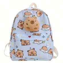 Fashionable Backpack, New Youth Shoulder Bag, Capybara Men's And Women's Casual Small Book Bag, Adjustable Shoulder Strap, Travel Back To School Gift
