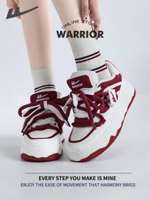 WARRIOR Zapatillas de deporte para mujer de estilo guerrera, ligeras, cómodas, transpirables y de estilo modesto. Diseño casual pero elegante. Aptas para todo el año, resistentes al desgaste y para uso diario. Zapatillas de entrenamiento y de running. Zapatillas blancas.