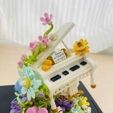 Ramo de flores preservadas de talla grande de 700 piezas - Serie de bloques de construcción de partículas pequeñas, kit de plantas suculentas en maceta, regalo de cumpleaños, regalo del Día de San Valentín, decoración de escritorio