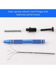 4Pcs Piercing Ball Grabber Tool, 4 Claw Jeweler's Pick Up Tool, Piercing Ball Gripper Stainless Steel Pearl Grabbe - Multicolor - View 8