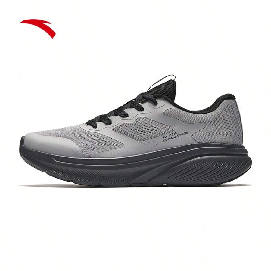 Anta Tênis Esportivos de Treino Leves e Absorventes de Impacto Masculinos, Edição Sprinter, Novos Tênis de Corrida para Primavera/Outono - Cinza Pombo/Preto Básico -4 - Visão 1
