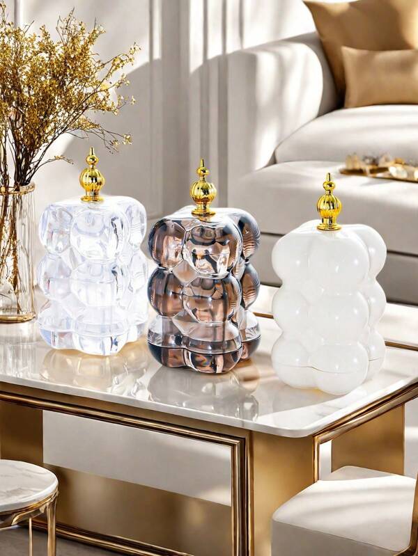 1pc Elegant And Luxurious Design Toothpick Holder, Brand New Cotton Swab Storage Box, High-Quality Innovative Toothpick Dispenser, Suitable For Living Room And Dining Table Decoration