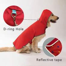 All Weather Dog Raincoat: Dual-Sided Waterproof Coat With Polyester Fiber PU Coating And Quick-Adjust Closure
