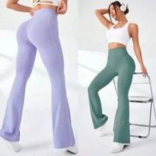 LEGGINS DEPORTIVOS CON FAJA PARA DAMA - Rojo - Ver 2