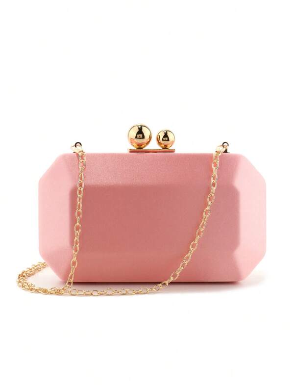 Fashion Women Evening Bags Satin Party Wedding Luxury Metal Chain Handbags Lady Dress Holder Purse Glitter Elegant Wedding Bridal Clutch