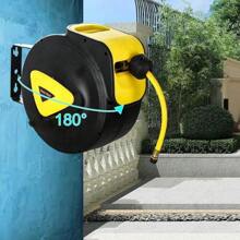 10m Retractable Air Hose Reel 33FT Automatic Rewinding Air Line Reel Commercial Compressor Tool For Indoor And Outdoor Use Includes Lead In Hose And Handle - 10M - View 1