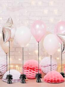 2pcs Metallic Foil Balloon Weights, Suitable For Party Decorations, Birthday Parties, Wedding Table Centerpieces, Also For DIY Helium Balloons, 170g/6oz