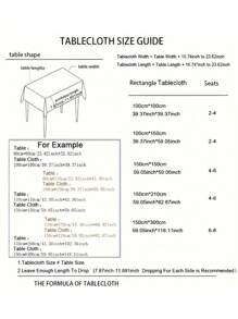 1pc Farmhouse Style Natural Wood Grain Beige Wrinkle-Resistant Hotel Wedding Party Home Dining Table Cloth, Everyday Home Decor - Beige - View 3