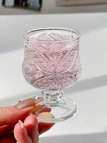 1/6 件套高脚玻璃酒杯，适合派对和聚会（不包括杯垫） - 無色 - 查看 4