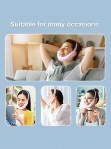 1pc V-Shaped Face Slimming Device, Microcurrent Muscle Toning Massager, Smart Beauty Facial Massager For Lift And Tighten