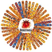 36 Peças Lembrancinhas de Festa de Basquete, Pulseiras de Batida para Troca de Presentes, Decorações e Suprimentos para Festa de Aniversário de Basquete
