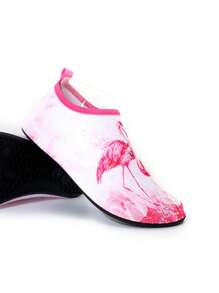 Elegant Tropical Water Shoes Women - Pink Flamingo Yoga Slippers Anti-Slip Lightweight, Quick Dry For Grass/Beach (Size 36-41) - Baby Pink - View 3