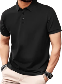 Boyfriend Style 3pcs/Set Men's Summer Lightweight Breathable Running Fitness Casual Short Sleeve Polo Shirts