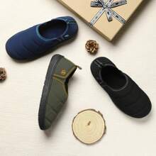 Festooning Mens Slippers Indoor/Outdoor Comfy House Shoes Slip On Memory Foam Slippers - Black - View 6