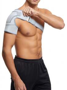 1 pieza Correa deportiva ajustable gris, correa de hombro protectora para baloncesto, fútbol, fitness para prevenir la tensión muscular
