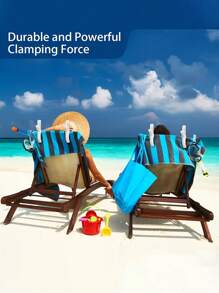 1 agrafe pentru prosoape de plajă, ace de haine din plastic rezistent, cleme de uscare pentru pilota, cleme pentru haine rezistente la vânt, păstrați-vă prosopul, hainele, păturile pentru a usca pe frânghie și suport pentru agățat