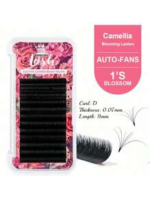 12盒 MASSCAKU 3D 蓬松即开型仿貂毛假睫毛，8-20毫米混合长度，哑光黑色睫毛簇，睫毛扇，单根假睫毛，假睫毛 - D - 查看 31