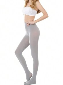 1 Pair Opaque Candy-Colored Tight Pantyhose For Women - Multicolor - View 45