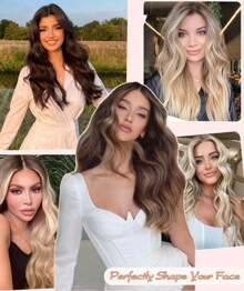 20" Wavy Hair Topper To Add Hair Volume 6.5"X6.5" Base Size Hair Toppers For Women Synthetic Hair Pieces For Women With Thinning Hair Wavy Clip In Hair Extensions - 咖啡棕 - 查看 9