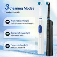 Hailicare Intelligent Electric Toothbrush, Three Speed Adjustment, Rotatable Circular Brush Head, 30 Second Zone Reminder For Scientific Brushing,Type-C Fast Charging - Multicolor - View 4
