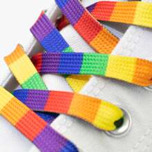 1 对 3D 彩虹鞋带，时尚、百搭休闲彩虹鞋带