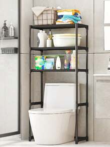 1pc Multi-Tier Floor Standing Storage Rack, Kitchen Cookware Holder, Household Shelf For Microwave Oven, Washing Machine, Bathroom Toilet, Balcony
