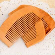 Compact Pocket Hair Brush, Wooden Massage Scalp Comb, Portable