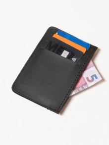 Slim Thin Wallet Card Holder For Men And Women, Compact, Practical - Black - View 1