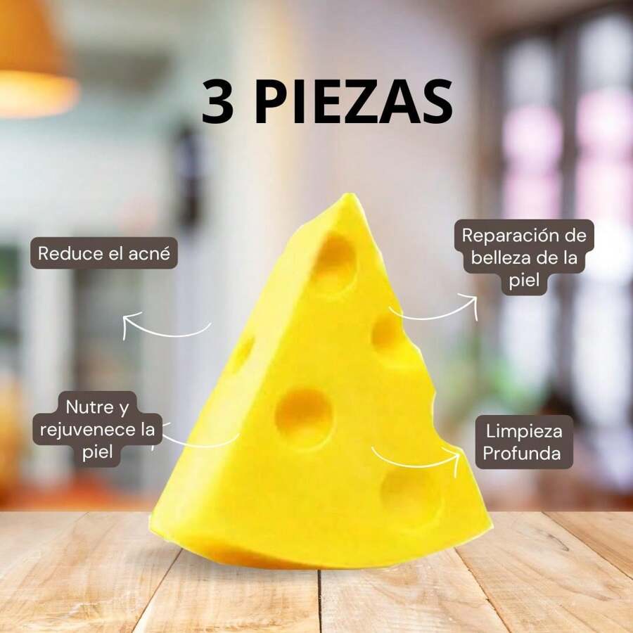 3PZS JABON QUESO REDUCE EL ACNE Y EXCESO DE GRASA - Amarillo - Ver 1