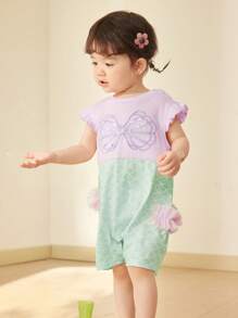 Balabala Baby Romper，女孩連體裝，可愛的2024夏季設計