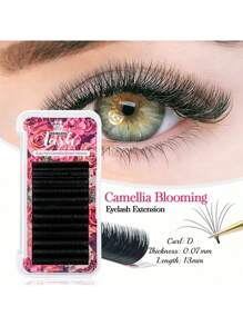 12盒 MASSCAKU 3D 蓬松即开型仿貂毛假睫毛，8-20毫米混合长度，哑光黑色睫毛簇，睫毛扇，单根假睫毛，假睫毛 - D - 查看 25