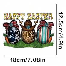 Spring Easter Bunny & Egg Thermal Transfer Stickers, Holiday Gift Decorations, Water-Resistant Garment Patches, Ironing Pattern - P643 - View 9