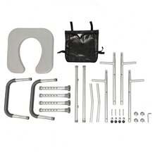 Toilet Seat Raiser With Armrests, Toilet Seat Raiser For Seniors, Senior Toilet Seat Raiser With Height Adjustment, Raised Toilet Seat, Adult Bathroom, Toilet Toilet Riser Bathroom Decor Summer - Grey - View 9