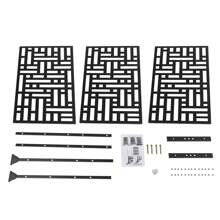 SHZICMY Outdoor Metal Privacy Screen 35.4x74.8 Inch Decorative Privacy Screen Freestanding Privacy Screen With Stand For Patio Garden Balcony Porch Backyard Swimming Pool Black Fast Arrival DIY Tool Kit - Black - View 6