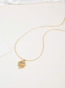 奢华创意魅力彩色方晶锆石邪眼吊坠项链珠宝新奇礼品配件适合女性多功能日常佩戴配件礼物