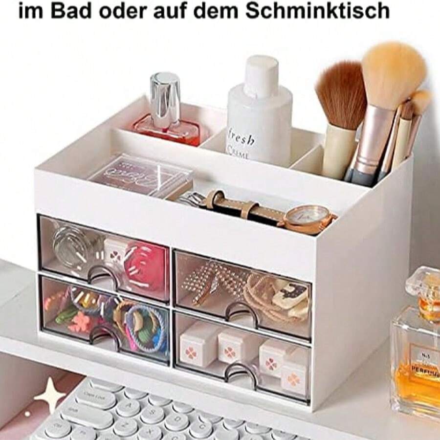 4-Drawer Multifunctional Office Desk Organizer Rack, Space-Saving ...