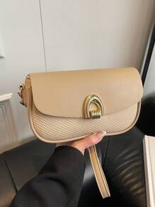 Nouveau sac carré petit et décontracté pour femmes, sac à main polyvalent de couleur unie avec décoration métallique. en PU, convient pour la nouvelle tenue de l'année, les cadeaux, les fêtes, les festivals de musique. Parfait pour les jeunes adultes, les étudiantes, les dames de bureau. Idéal pour l'université, le travail, les , les déplacements, les extérieurs, les voyages, les pique-niques, le bureau. - Kaki - Voir 5