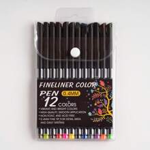 12/24/36/48 色细线笔，彩色轮廓绘图马克笔，适合学生和成人，绘画，素描，艺术设计，办公和学校用品返校 - 套裝 - 查看 13