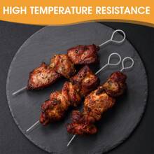 12PCS BBQ Barbeque Skewers Needle 20cm Utensil Fork Iron Outdoor Camping