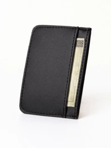 Slim Thin Wallet Card Holder For Men And Women, Compact, Practical - Black - View 4