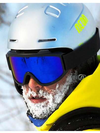 KALAIYA 1 par de óculos de esqui unissex com revestimento colorido, camada refletiva e tira elástica. Adequado para esqui, ciclismo, motociclismo, off-road, esportes ao ar livre, proteção contra vento e poeira. Estilo esportivo e adequado para moletons, agasalhos, presentes para namorados e esqui.