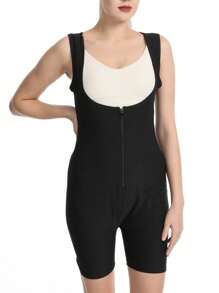 1 pieza, nueva chaleco de sudaración de primavera y verano de una sola pieza para mujer, chaleco deportivo de entrenamiento de cintura, moldea la figura de la mujer para fitness, sudadera con cremallera para fitness y ejercicio femenino, un mono ajustado al pecho, cintura y cadera que levanta, adecuado para yoga, ejercicio y ropa deportiva