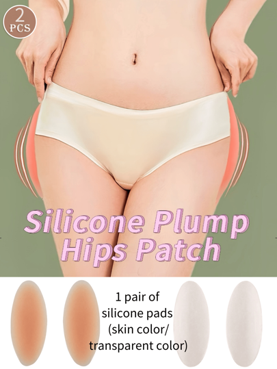 1 Pair/2pcs Multi-Purpose Silicone Pads For Physical Strengthening Of Both Sides Of The Buttocks And Shaping The Body, Or Calf Filling Patches, Suitable For Women Of All Body Types